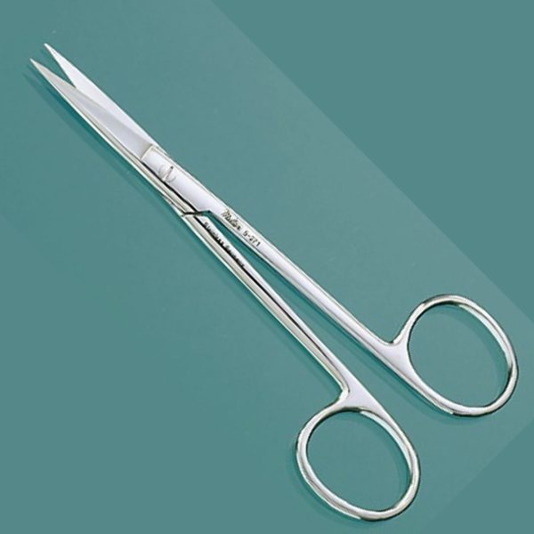 Tijera aguda-aguda recta 4-3/4" (12.1cm) aserrada para plástia Ref: 5-271.